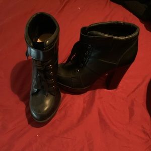 Healed brand new lace up booties